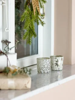 Lyhdyt Ja Kynttilänjalat^Bloomingville kynttilälyhty Myr valkoinen 2 kpl