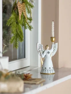 Lyhdyt Ja Kynttilänjalat^Bloomingville kynttilänjalka Evangeline valkoinen