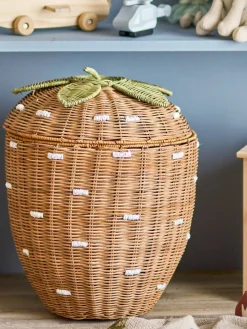 Säilytyskorit Ja Laatikot|Lastenhuone^Bloomingville Mini kori Pelino kannella ruskea