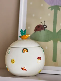 Lastenhuone^Bloomingville Mini purkki Agnes kannella valkoinen