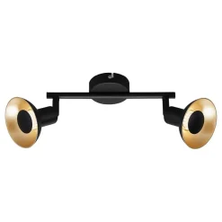 Sisustusvalaisimet^Briloner Kukui kohdevalaisin musta/kulta 25 cm