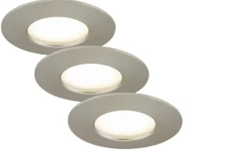 Kosteantilanvalaisimet^Briloner LED moduuli 3x5W harjattu teräs