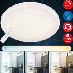 Sisustusvalaisimet^Briloner LED-plafondi CCT tähtikuviokupu ja kristallikoriste