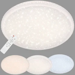 Sisustusvalaisimet^Briloner LED-plafondi CCT tähtikuviokupu ja kristallikoriste