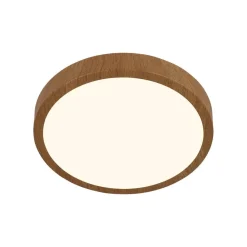 Sisustusvalaisimet^Briloner Runa LED-plafondi Ø 28 cm puu