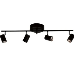 Sisustusvalaisimet^By Rydu00e9ns By Rydéns Correct 4-os kattovalaisin mattamusta