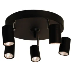 Sisustusvalaisimet^By Rydu00e9ns By Rydéns Correct 5-os kattovalaisin mattamusta