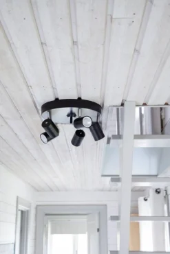 Sisustusvalaisimet^By Rydu00e9ns By Rydéns Correct 5-os kattovalaisin mattamusta