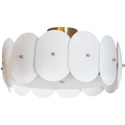 Sisustusvalaisimet^By Rydu00e9ns By Rydéns kattoplafondi Omlott messinki/valkoinen