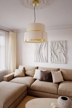 Sisustusvalaisimet^By Rydu00e9ns By Rydéns kattovalaisin Marcel messinki/valkoinen