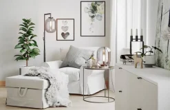 Sisustusvalaisimet^By Rydu00e9ns By Rydéns lattiavalaisin Leola hiekanmusta/savunharmaa