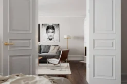 Sisustusvalaisimet^By Rydu00e9ns By Rydéns lattiavalaisin Marcel messinki/valkoinen