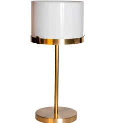 Sisustusvalaisimet^By Rydu00e9ns By Rydéns pöytävalaisin Marcel messinki/valkoinen