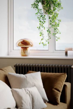 Sisustusvalaisimet^By Rydu00e9ns By Rydéns pöytävalaisin Mira Mushroom luonnonvärinen