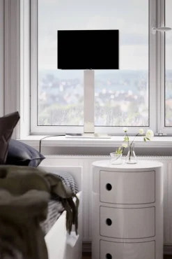 Sisustusvalaisimet^By Rydu00e9ns By Rydéns pöytävalaisin Prime 69 cm kromi/musta varjostin