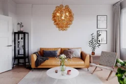 Sisustusvalaisimet^By Rydu00e9ns By Rydéns riippuvalaisin Deluxe konjakki