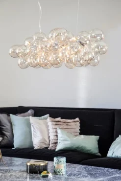 Sisustusvalaisimet^By Rydu00e9ns By Rydéns riippuvalaisin Gross Bar 80 cm messinki/kirkas