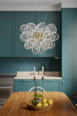 Sisustusvalaisimet^By Rydu00e9ns By Rydéns riippuvalaisin Gross Ø50 cm messinki/kirkas