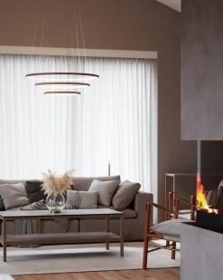 Sisustusvalaisimet^By Rydu00e9ns By Rydéns riippuvalaisin Trione Ø 80 cm luonnollinen