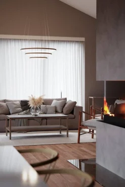 Sisustusvalaisimet^By Rydu00e9ns By Rydéns riippuvalaisin Trione Ø 80 cm luonnollinen