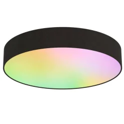 Sisustusvalaisimet^Calex kattoplafondi Smart Ø40 cm RGB + 3000-6500K musta