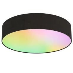 Sisustusvalaisimet^Calex kattoplafondi Smart Ø30 cm RGB + 3000-6500K musta