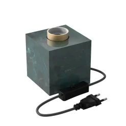 Sisustusvalaisimet^Calex pöytävalaisin kuutio E27 marmori vihreä