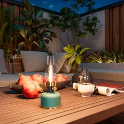 Sisustusvalaisimet^Calex pöytävalaisin Lavinio IP54 ladattava vihreä