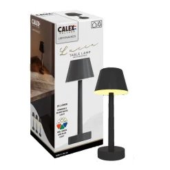 Sisustusvalaisimet^Calex pöytävalaisin Lucca IP54 ladattava