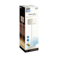 Sisustusvalaisimet^Calex pöytävalaisin Serino IP44 ladattava hiekka