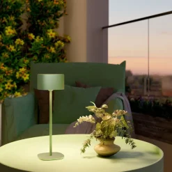 Sisustusvalaisimet^Calex pöytävalaisin Serino IP44 ladattava vihreä