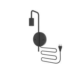 Sisustusvalaisimet^Calex seinävalaisin U-line musta E27