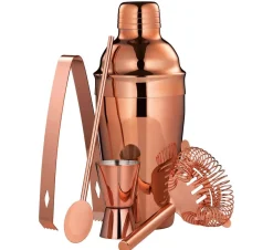 Juoma- Ja Baaritarvikkeet^Cilio baarisetti 5-osaa kupari