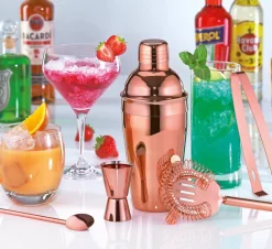 Juoma- Ja Baaritarvikkeet^Cilio baarisetti 5-osaa kupari