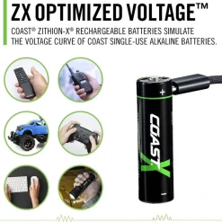 Paristot|Lamput Ja Valaisintarvikkeet^Coast paristo AA USB-C 1.5V 4 kpl sis. latauskaapelin