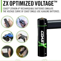 Paristot|Lamput Ja Valaisintarvikkeet^Coast paristo AAA USB-C 1.5V 4 kpl sis. latauskaapelin