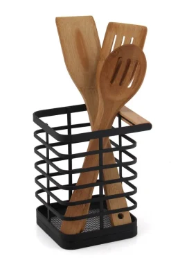 Ruoansäilytys Ja Järjestys^Create Home aterinteline metalli/puu musta