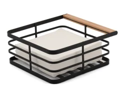 Ruoansäilytys Ja Järjestys^Create Home lautasliinateline metalli/puu musta