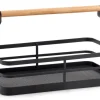 Ruoansäilytys Ja Järjestys^Create Home sankakori metalli/puu 31 cm musta