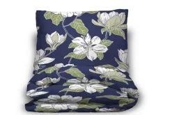 Vuodetekstiilit^Create Home satiinipussilakanasetti Atsalea 150x210 + 55x65 cm t.sininen