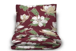 Vuodetekstiilit^Create Home satiinipussilakanasetti Atsalea 150x210 + 55x65 cm t.punaine