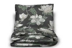 Vuodetekstiilit^Create Home satiinipussilakanasetti Atsalea 150x210 + 55x65 cm t.harmaa