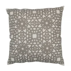 Sisustustekstiilit^Create Home tyyny Kukka 45x45 cm v.harmaa puuvilla