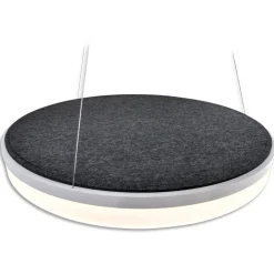 Sisustusvalaisimet^Design by Gru00f6nlund Design by Grönlund Acoustic Circulo 80 kattovalaisin tummanharmaa 3000K