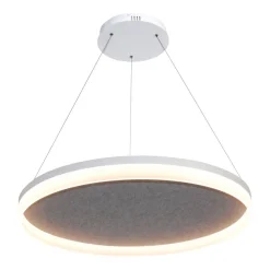 Sisustusvalaisimet^Design by Gru00f6nlund Design by Grönlund Acoustic Circulo 80 kattovalaisin vaaleanharmaa 3000K