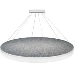 Sisustusvalaisimet^Design by Gru00f6nlund Design by Grönlund Acoustic Circulo 120 kattovalaisin vaaleanharmaa 3000K