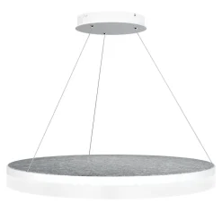 Sisustusvalaisimet^Design by Gru00f6nlund Design by Grönlund Acoustic Circulo 80 kattovalaisin vaaleanharmaa 4000K