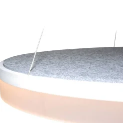 Sisustusvalaisimet^Design by Gru00f6nlund Design by Grönlund Acoustic Circulo 80 kattovalaisin vaaleanharmaa 4000K