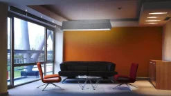 Sisustusvalaisimet^Design by Gru00f6nlund Design by Grönlund Acoustic Line 140 kattovalaisin vaaleanharmaa 4000K