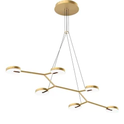 Sisustusvalaisimet^Design by Gru00f6nlund Design by Grönlund Arm 6 kattovalaisin messinki